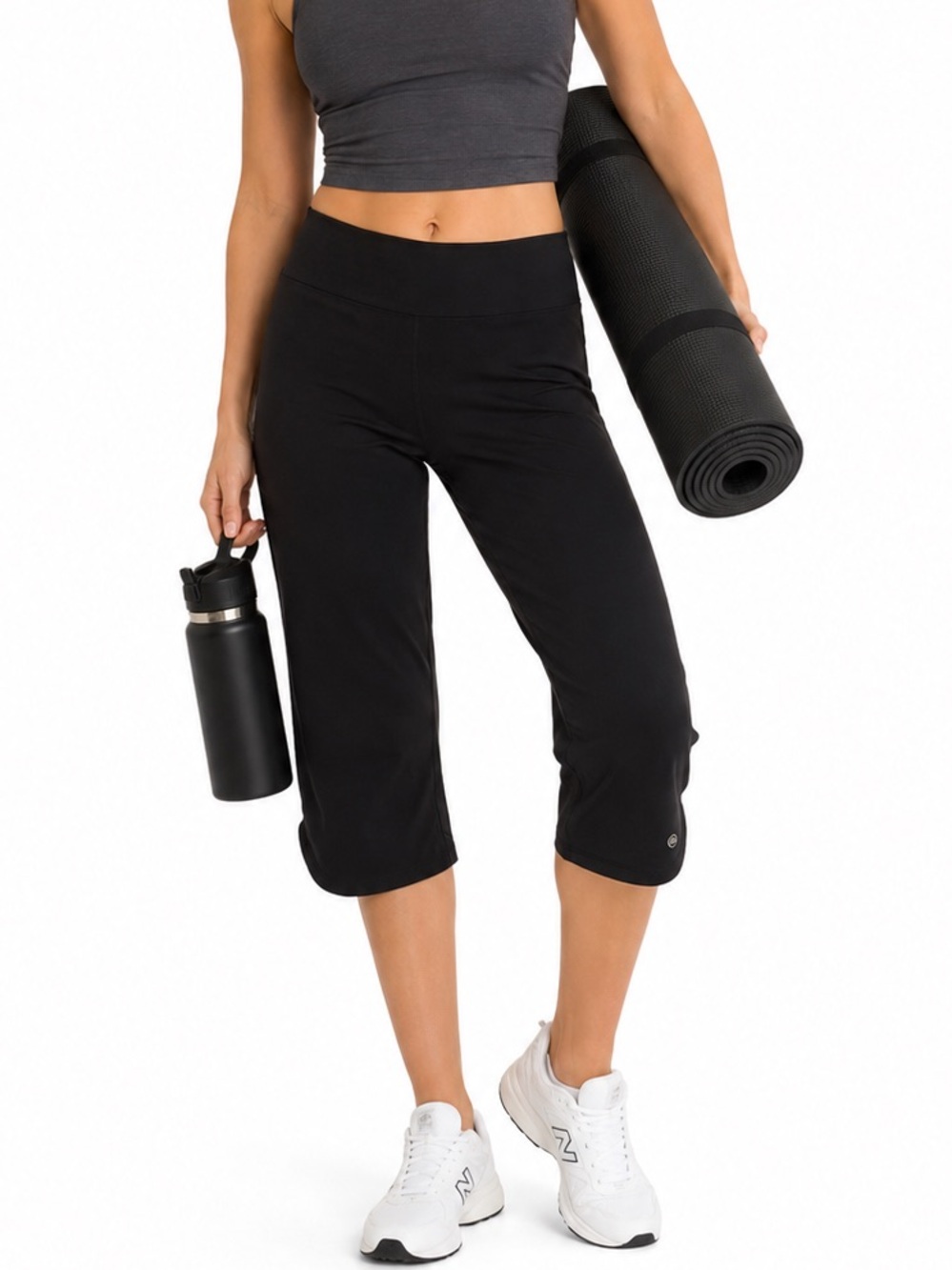 Stormtech Women's Large Solid Black Yoga Activewear Stretch Cropped Pant…